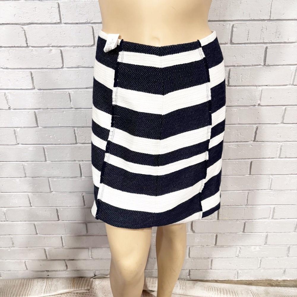 Loft Striped Navy and White Women's Skirt